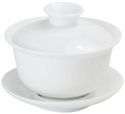 20141 - Gaiwan, weißes Porzellan Gaiwan, weißes Porzellan