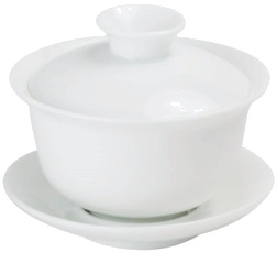 Gaiwan, weißes Porzellan