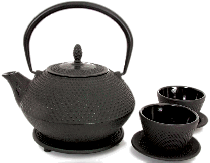 GK-A12 China Teekessel Arare schwarz 1,2 l China Teekessel Arare schwarz